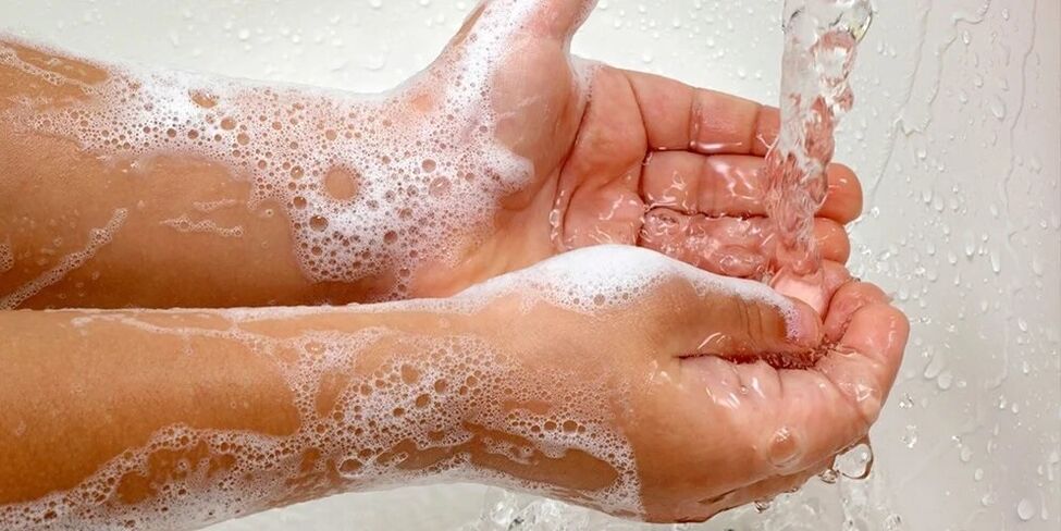 hand washing to prevent parasite contamination